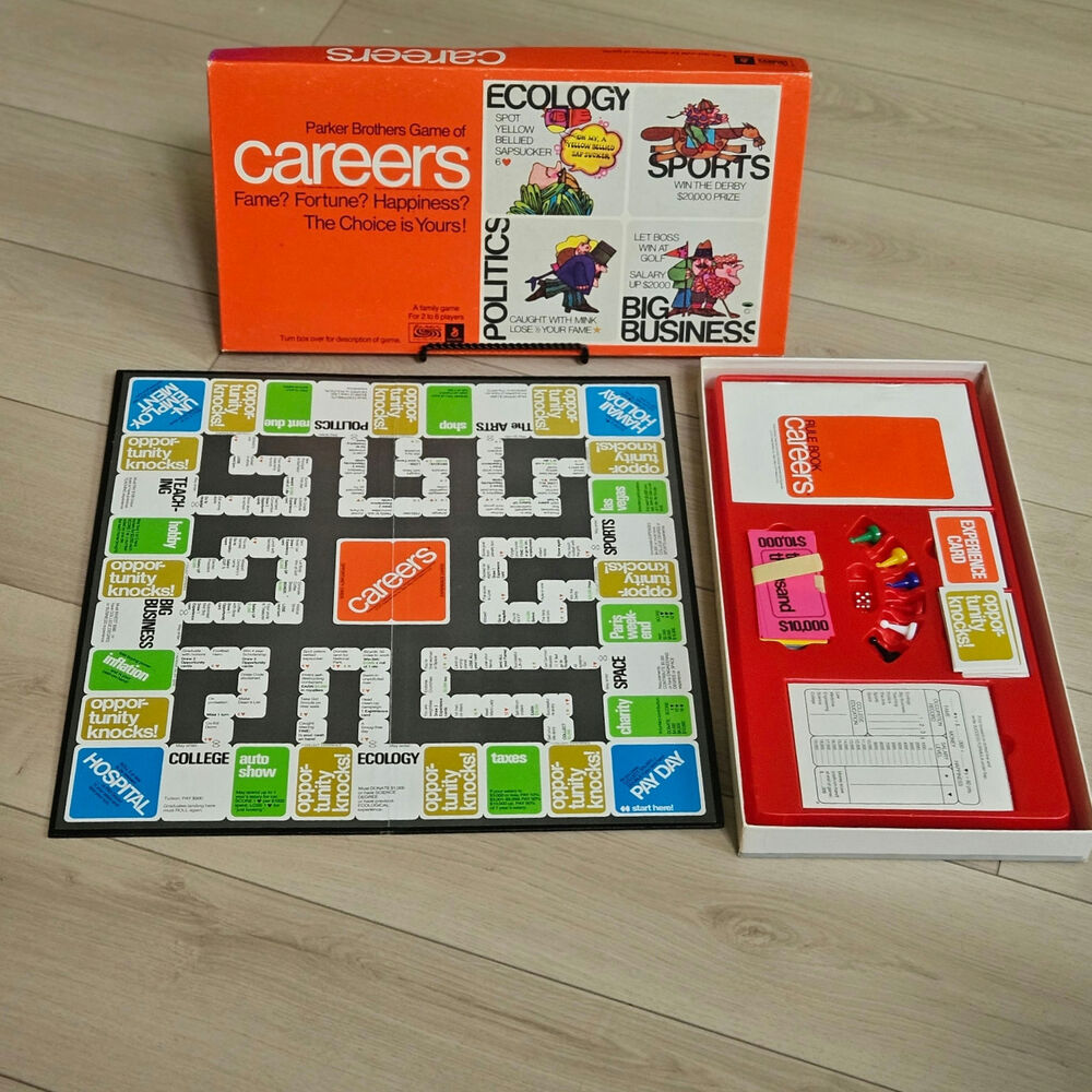 Vintage 1971 Parker Brothers Careers Board Game Near Mint Almost Complete